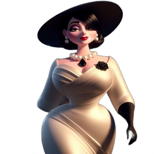 dress, hat, staff, crown transparent PNG cut-out