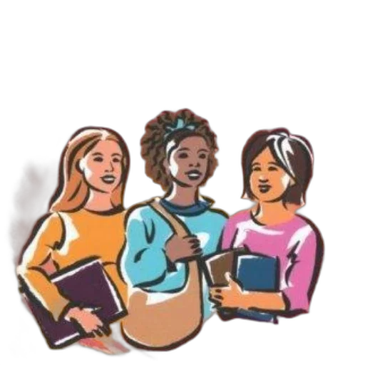 cartoon, image, features, three transparent PNG cut-out