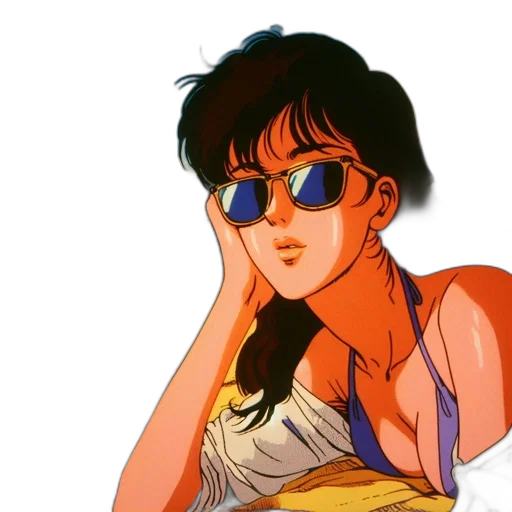 jacket, dress, vaporwave, anime transparent PNG cut-out