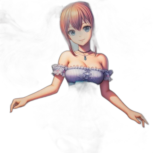 dress, robot, staff, weapon transparent PNG cut-out