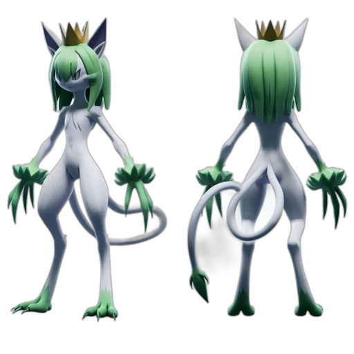 creature, dragon, crown, staff transparent PNG cut-out