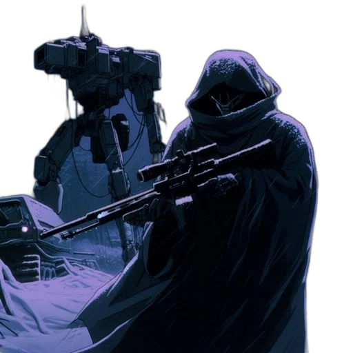 weapon, sword, jacket, concept art transparent PNG cut-out