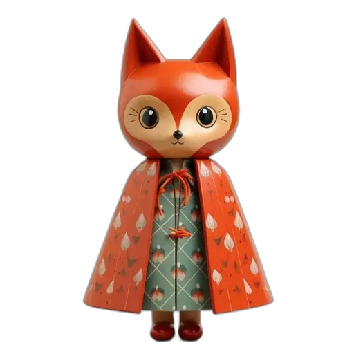 3d render, concept art, wooden, figurine transparent PNG cut-out