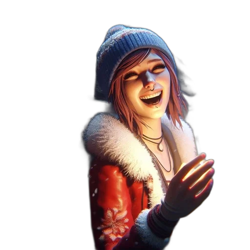jacket, face, staff, hat transparent PNG cut-out
