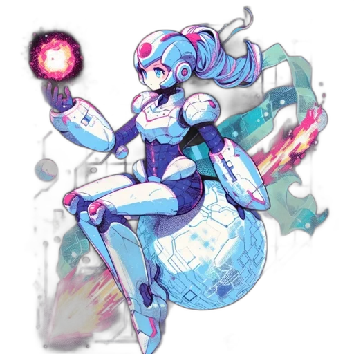 robot, staff, weapon, dress transparent PNG cut-out