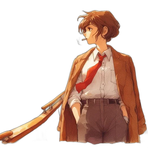 staff, jacket, weapon, sword transparent PNG cut-out