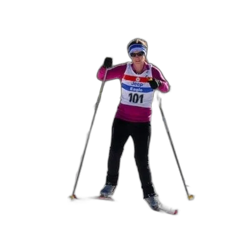 staff, cross-country, skier, wearing transparent PNG cut-out