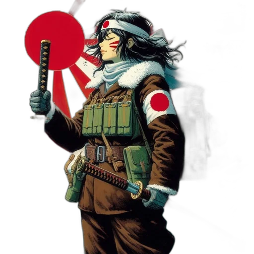 jacket, weapon, comic book art, concept art transparent PNG cut-out