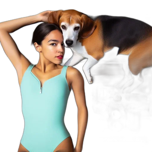 animal, creature, dress, vaporwave transparent PNG cut-out