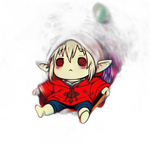 dragon, creature, mask, staff transparent PNG cut-out