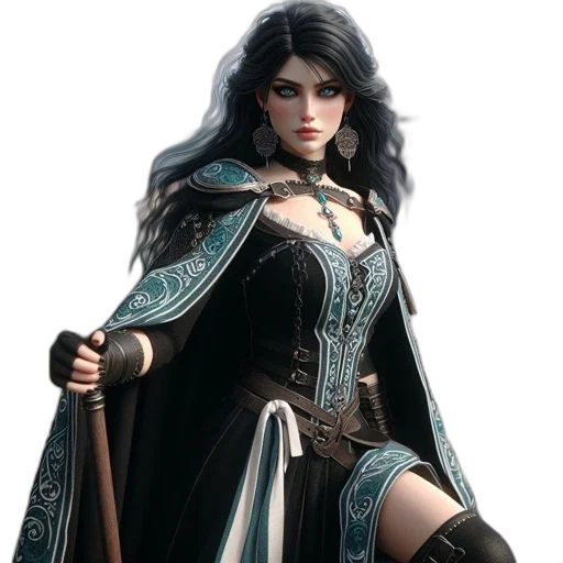 staff, fantasy art, concept art, 3d render transparent PNG cut-out