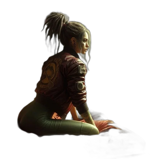 staff, jacket, face, concept art transparent PNG cut-out