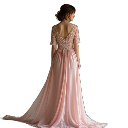 dress, photorealistic, pastel, line transparent PNG cut-out