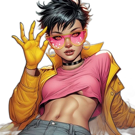 jacket, comic book art, cyberpunk, concept art transparent PNG cut-out