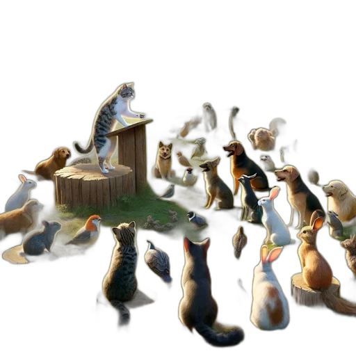 furniture, staff, animal, crown transparent PNG cut-out