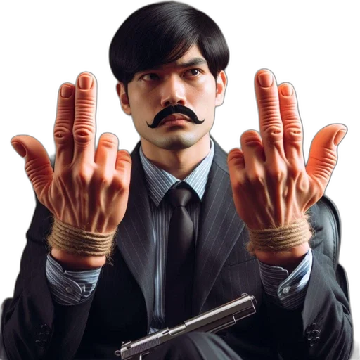 staff, face, weapon, jacket transparent PNG cut-out