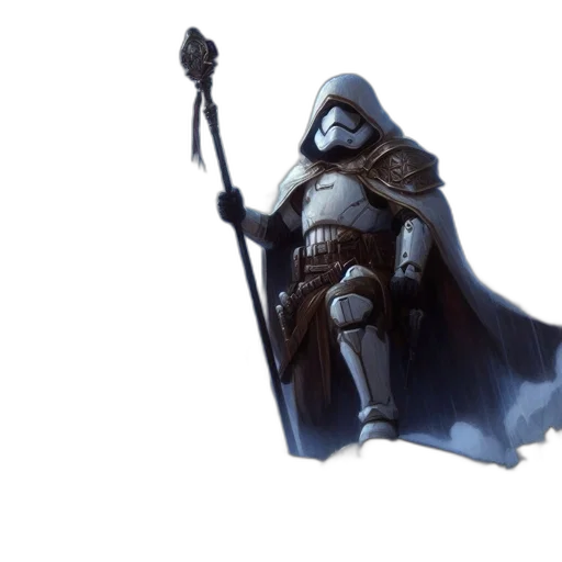 sword, weapon, staff, robot transparent PNG cut-out
