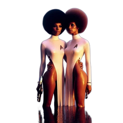 dress, concept art, outer space, two transparent PNG cut-out