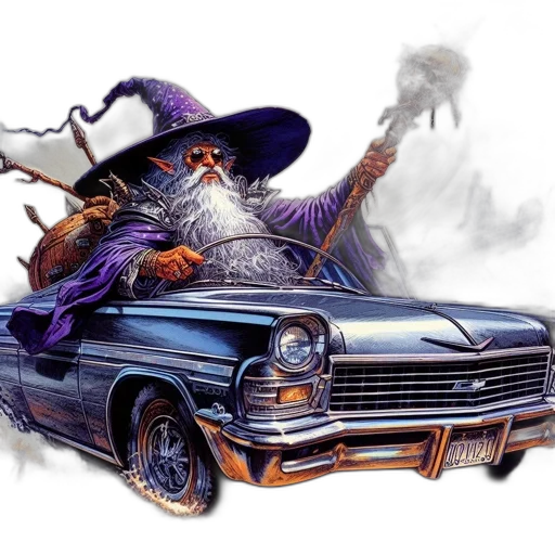 car, concept art, fantasy art, photorealistic transparent PNG cut-out