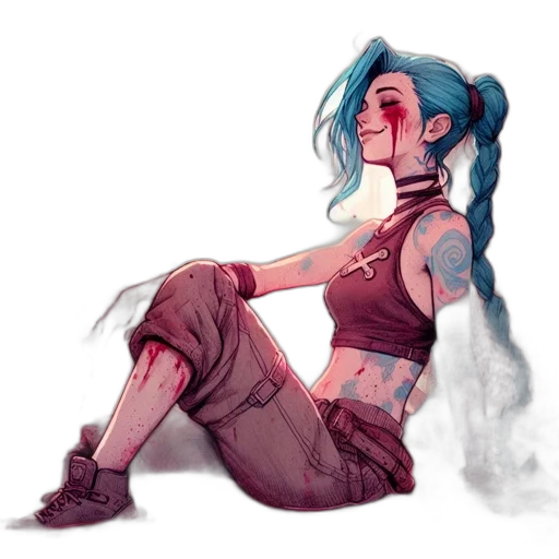 cyberpunk, concept art, watercolor, pixel art transparent PNG cut-out