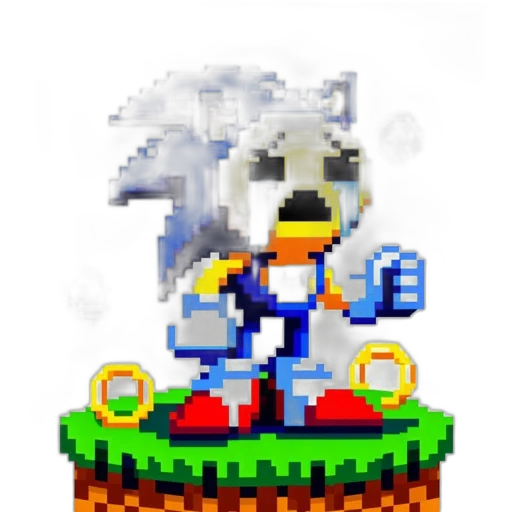 robot, animal, pixel art, 3d render transparent PNG cut-out