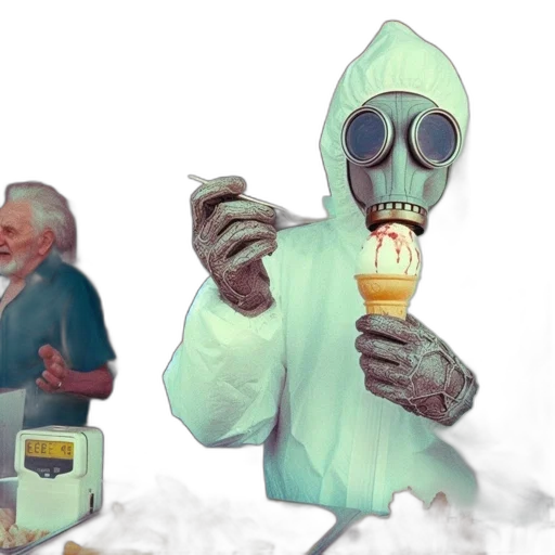 food, concept art, vaporwave, watercolor transparent PNG cut-out
