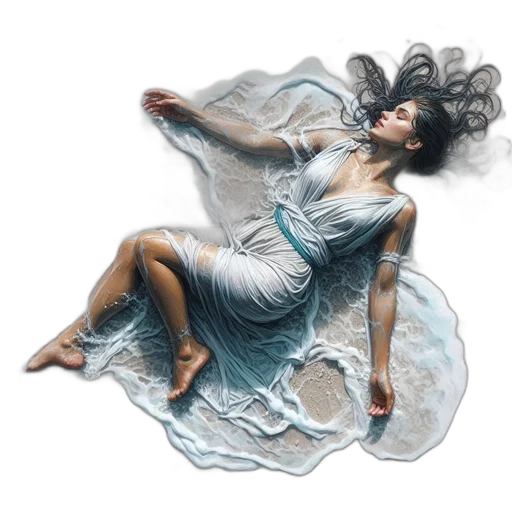 dress, umbrella, photorealistic, concept art transparent PNG cut-out