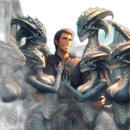dragon, fantasy art, concept art, 3d render transparent PNG cut-out