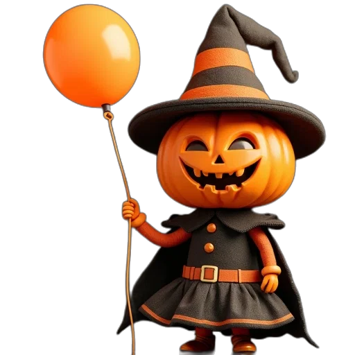 staff, cartoon, halloween, pumpkin transparent PNG cut-out