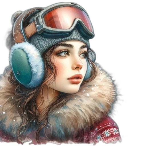 face, jacket, hat, mask transparent PNG cut-out
