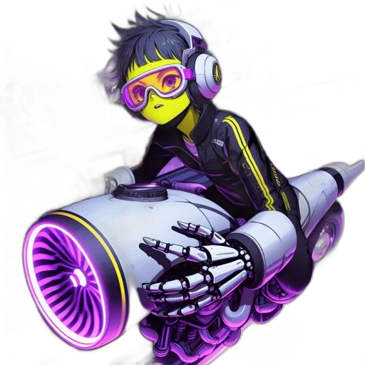 weapon, robot, concept art, 3d render transparent PNG cut-out
