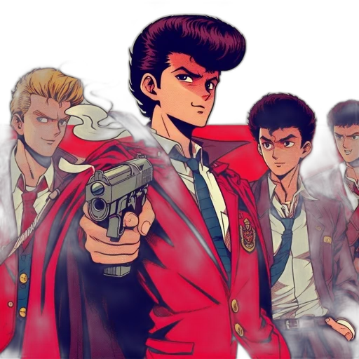 jacket, comic book art, concept art, anime transparent PNG cut-out