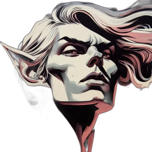 face, mask, comic book art, concept art transparent PNG cut-out