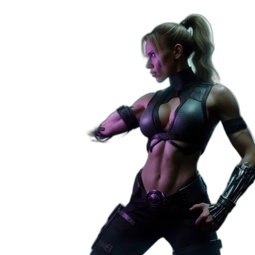 cyberpunk, 3d render, concept art, fantasy art transparent PNG cut-out