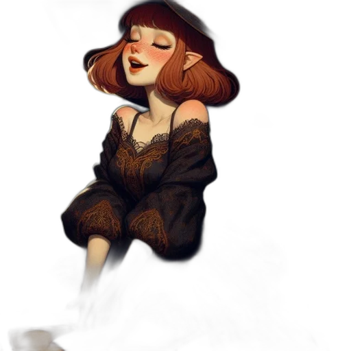 dress, hat, jacket, creature transparent PNG cut-out