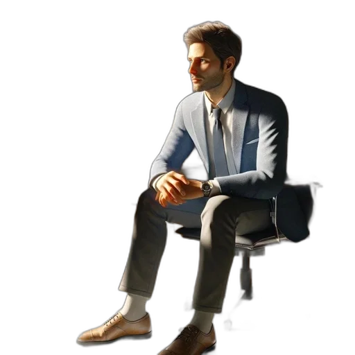 furniture, jacket, staff, shoes transparent PNG cut-out