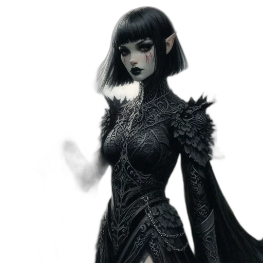dress, fantasy art, concept art, 3d render transparent PNG cut-out