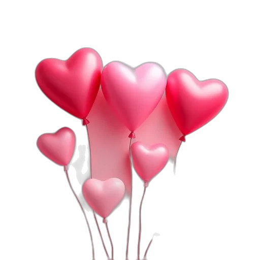 3d render, photorealistic, beautiful, valentine transparent PNG cut-out