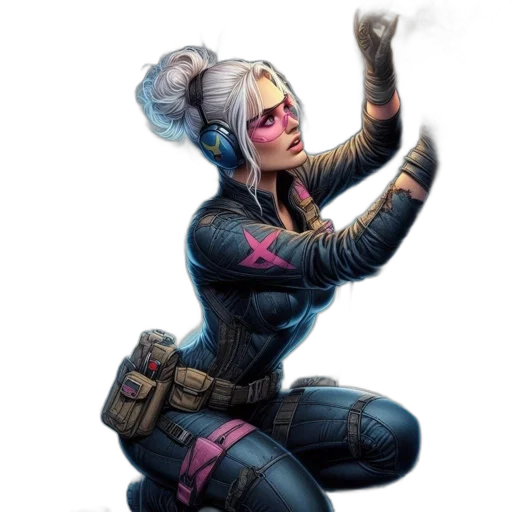 staff, jacket, concept art, cyberpunk transparent PNG cut-out
