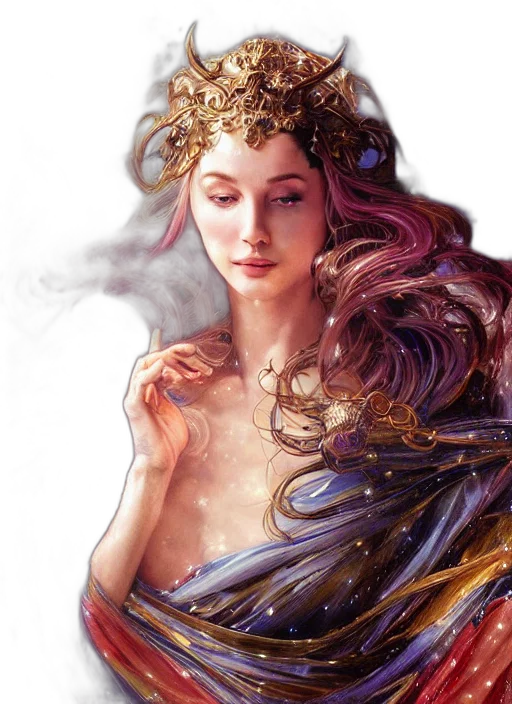 crown, jewelry, dress, fantasy art transparent PNG cut-out