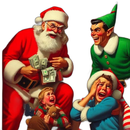 santa, claus, laughing, elf transparent PNG cut-out