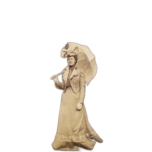 umbrella, staff, hat, dress transparent PNG cut-out