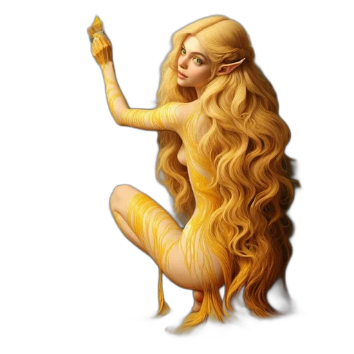 hair, dress, fantasy art, concept art transparent PNG cut-out