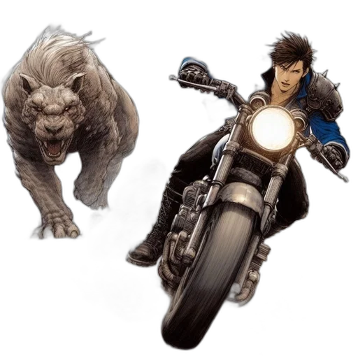 animal, concept art, comic book art, photorealistic transparent PNG cut-out