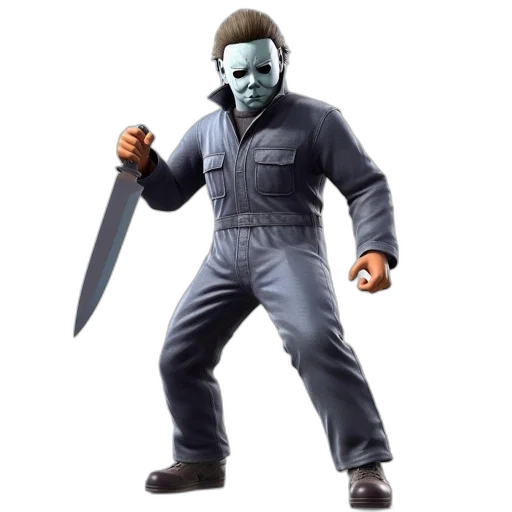 mask, creature, concept art, 3d render transparent PNG cut-out