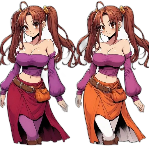 dress, anime, concept art, pixel art transparent PNG cut-out