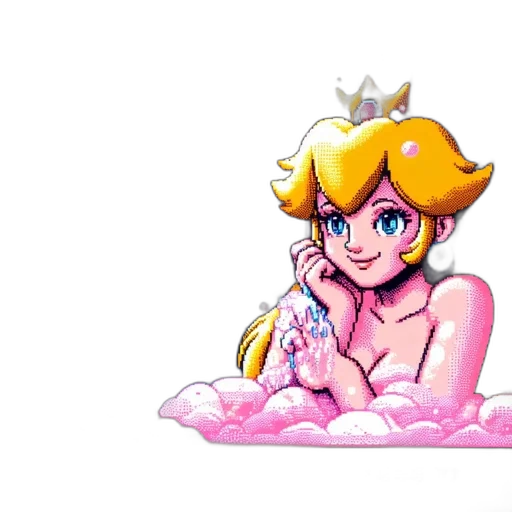 crown, dress, weapon, pixel art transparent PNG cut-out
