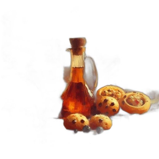 bottle, food, photorealistic, 3d render transparent PNG cut-out
