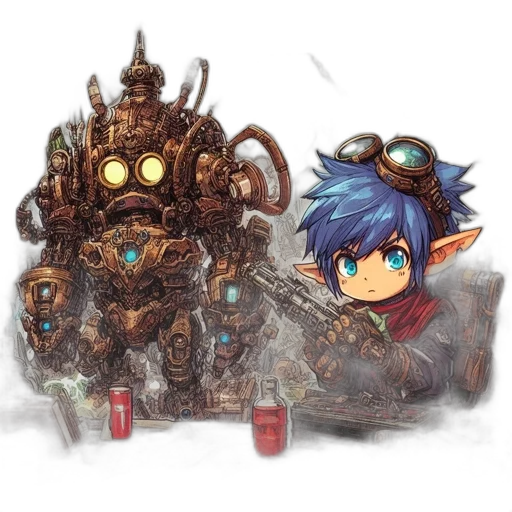 robot, weapon, concept art, fantasy art transparent PNG cut-out