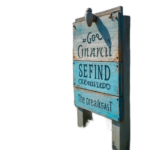 furniture, 3d render, beach, sign transparent PNG cut-out